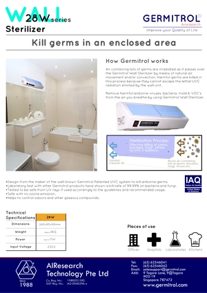 Germitrol 28W Wall Sterilizer