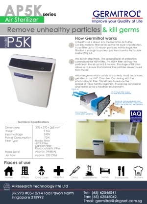 GermitrolP5K Air Sterilizer Purifier