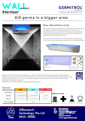 Germitrol 28W Wall Sterilizer